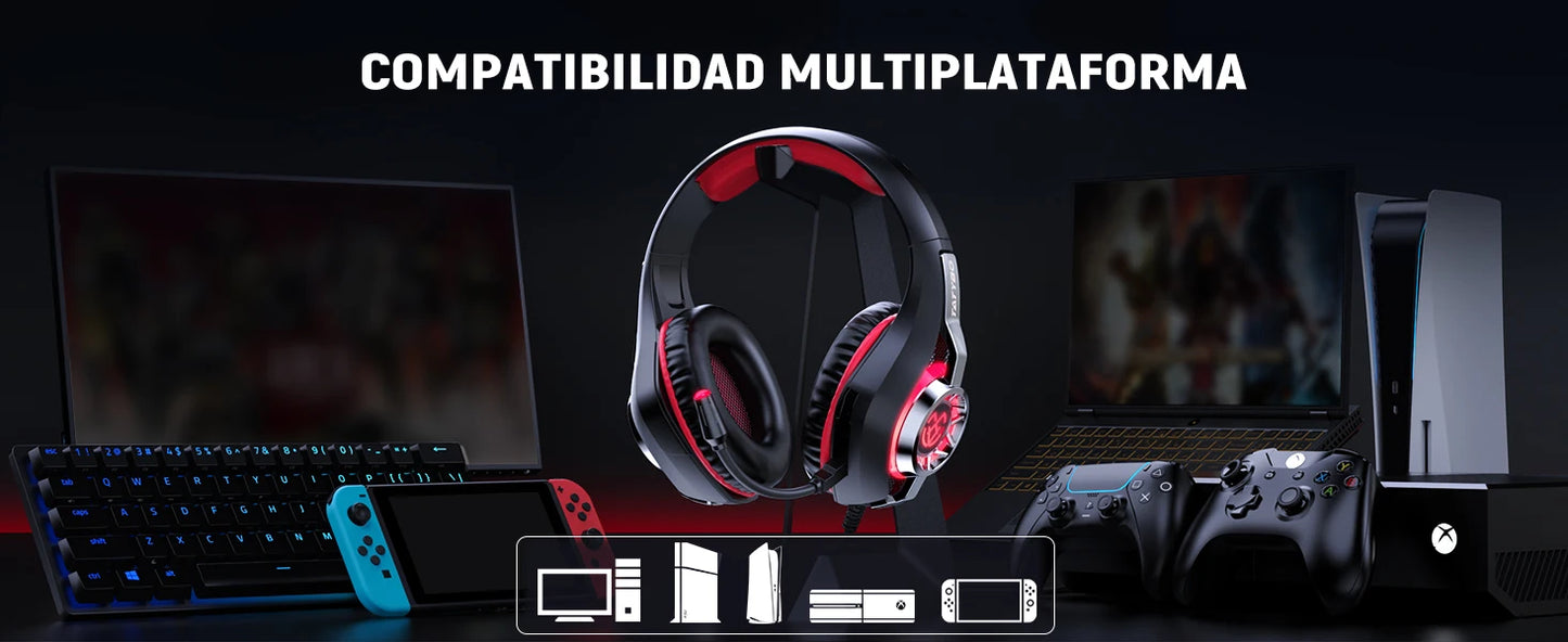 Cascos Gaming para Ps5 Ps4 PC