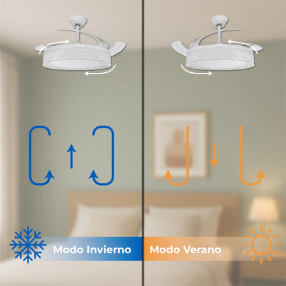 LED ATOMANT Ventilador de Techo con Luz LED 40W,