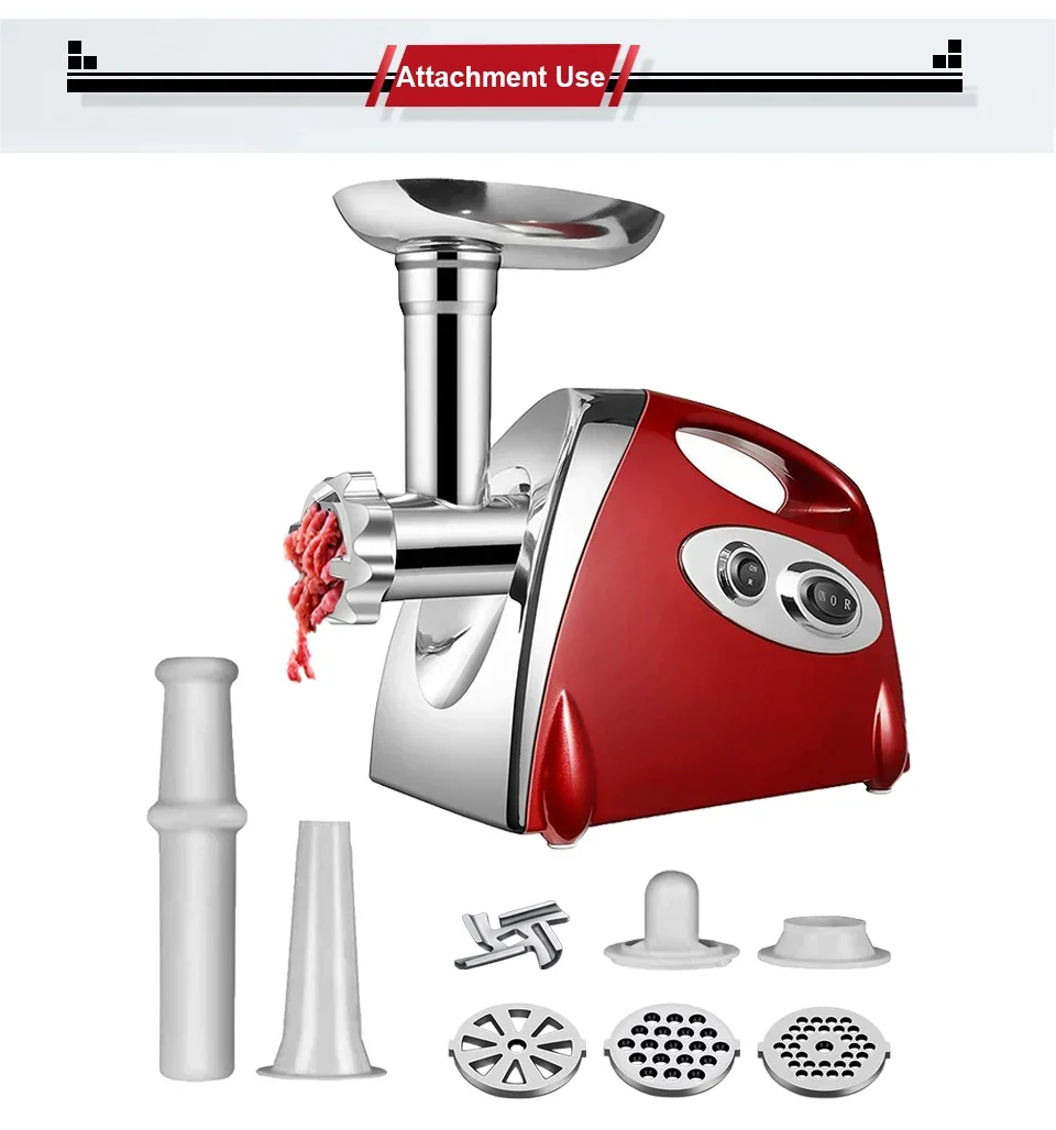 Picadora de carne eléctrica potente Max 2800W