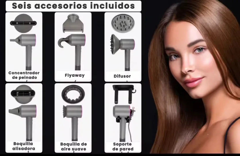 Secador de Pelo Profesional iónico Super Hair Dryer,