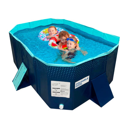 INDUSTEX - Piscina Plegable Foldable Pool, 130X90X45cm,