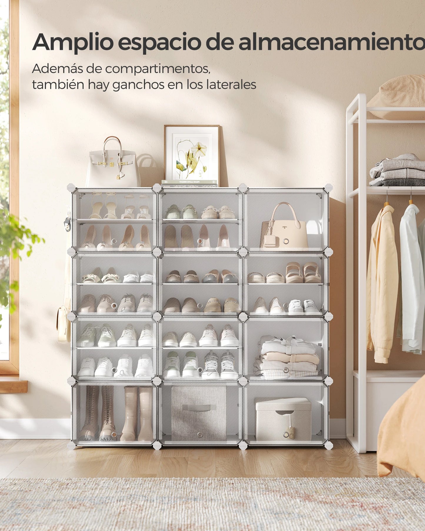 SONGMICS Mueble Zapatero Plástico,