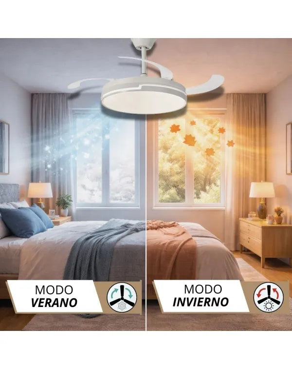 NARVI Ventilador de techo Blanco