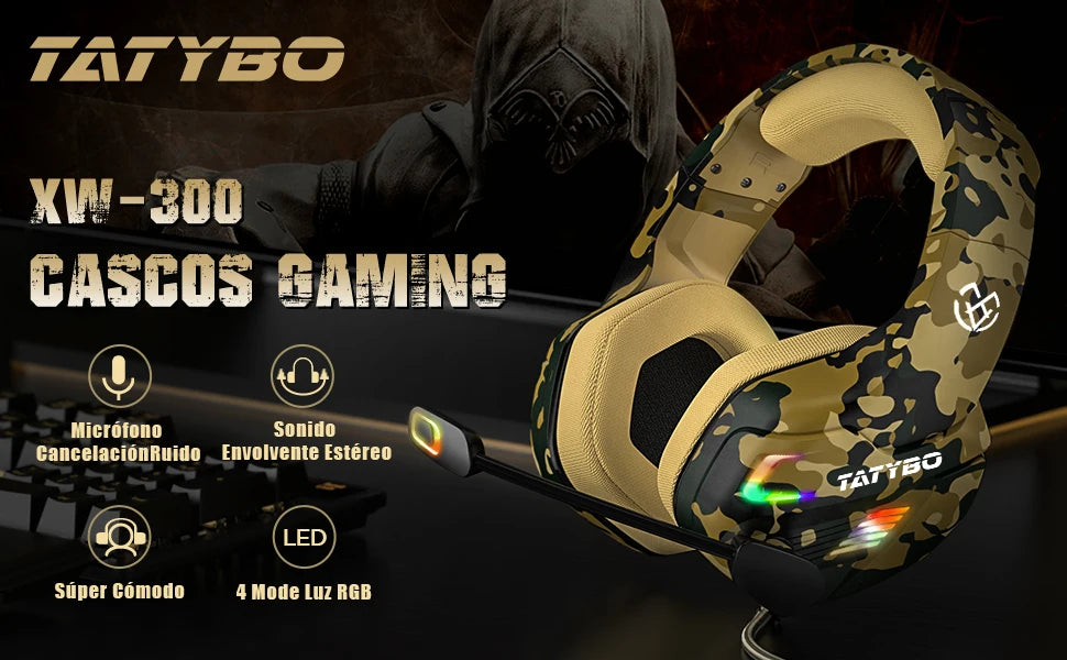 Tatybo Cascos Gaming con Micrófono