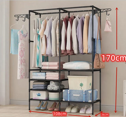 Perchero de pie y Zapatero Pared para Ropa Abrigos