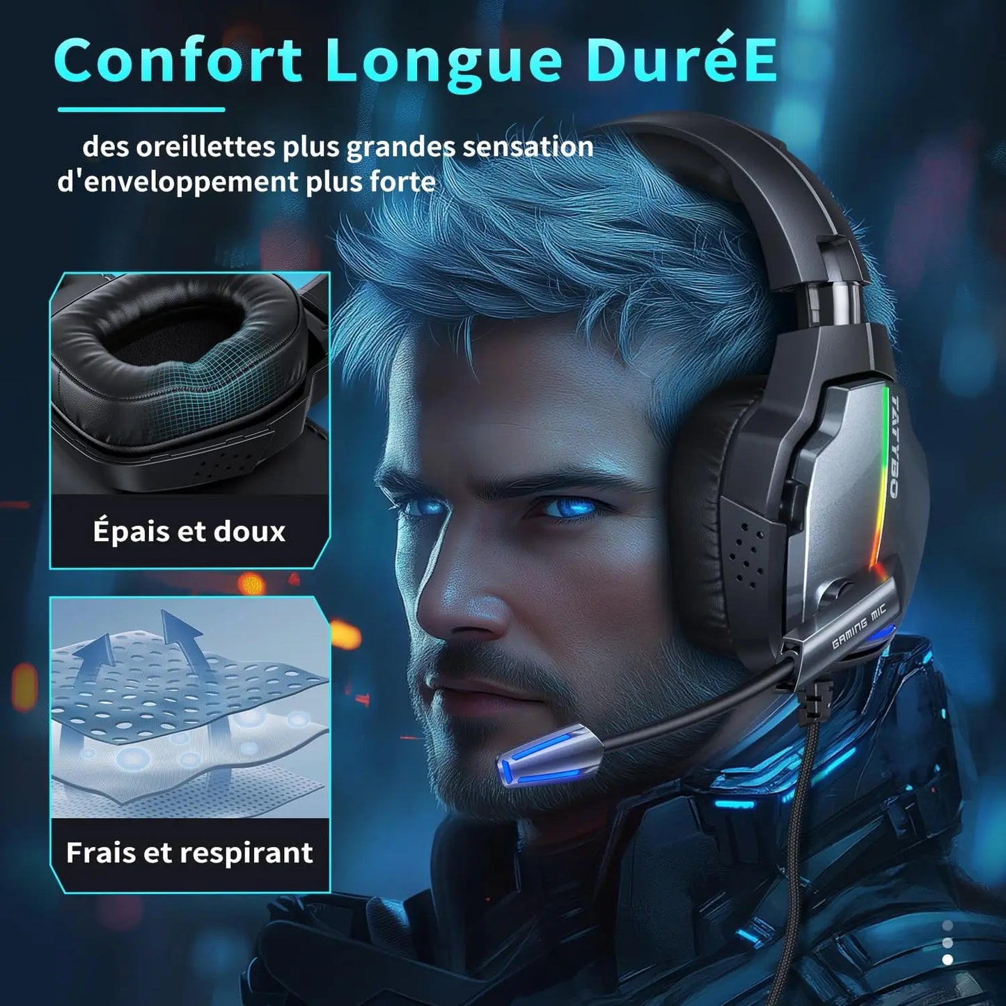 Cascos Gaming para Ps5 Ps4 PC