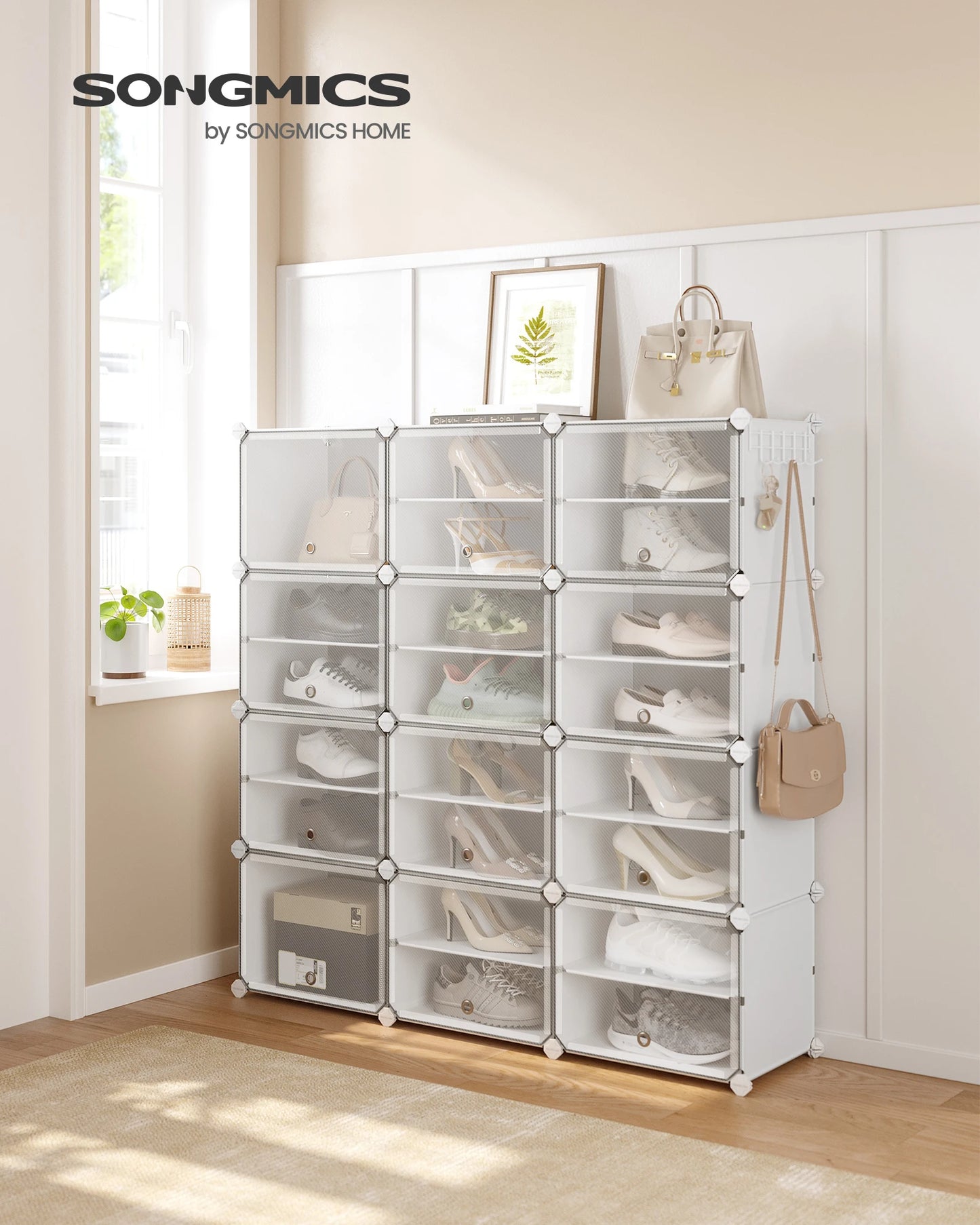 SONGMICS Mueble Zapatero Plástico,