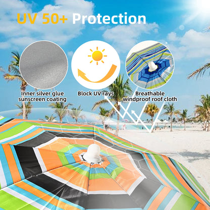 S7 STAR Sombrilla Playa Multicolor,