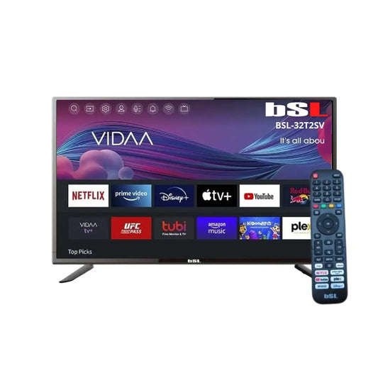 BSL-32T2SV VIDAA SMART TV 32 Pulgadas | WIFI RJ45 | Hd1366x720p | USB | DVBT2/S2/C | Youtube Netflix Disney + Dazn Prime | HDMI