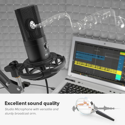 FIFINE-Kit de micrófono de ordenador USB