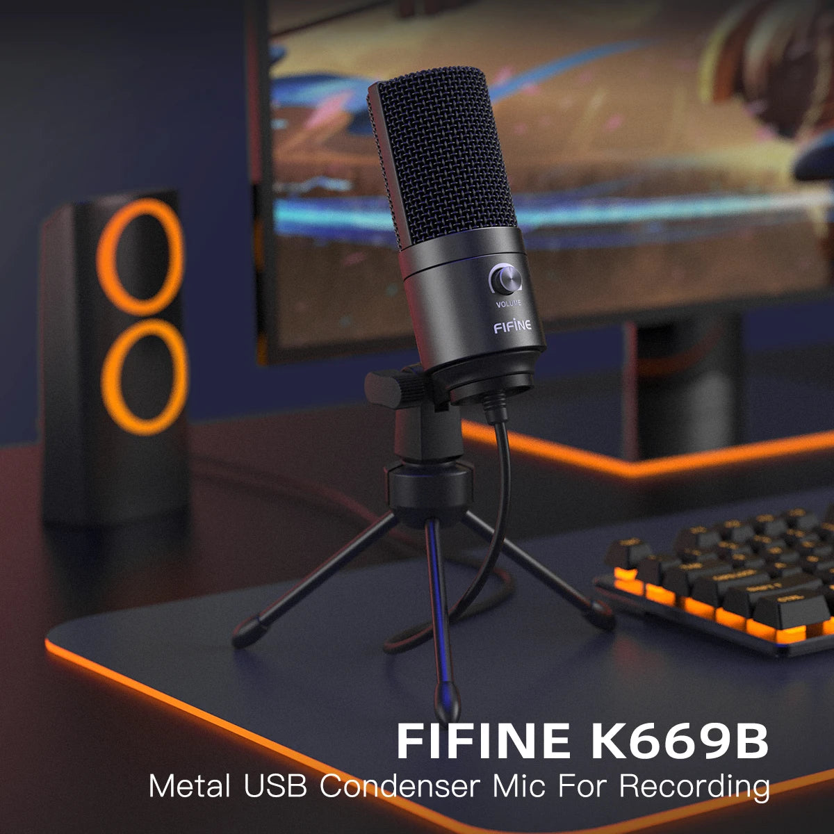 Micrófono de condensador USB FIFINE
