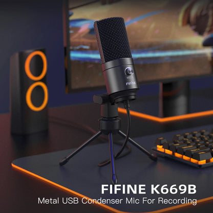 Micrófono de condensador USB FIFINE