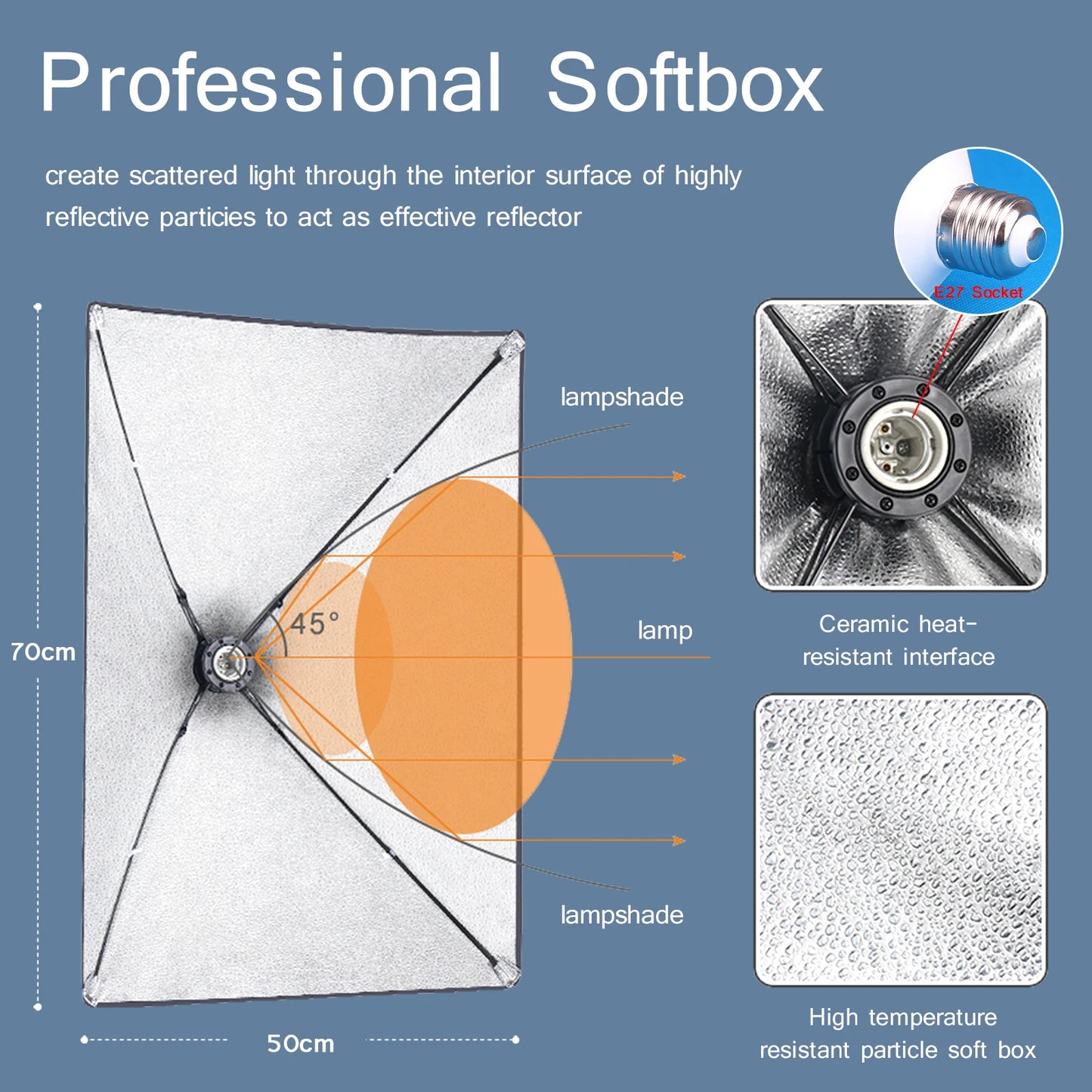 Softbox de fotografía profesional,