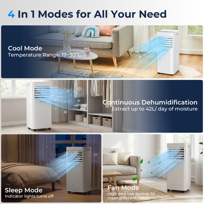 Aire Acondicionado Portátil de 9000 BTU (2.6 kW),