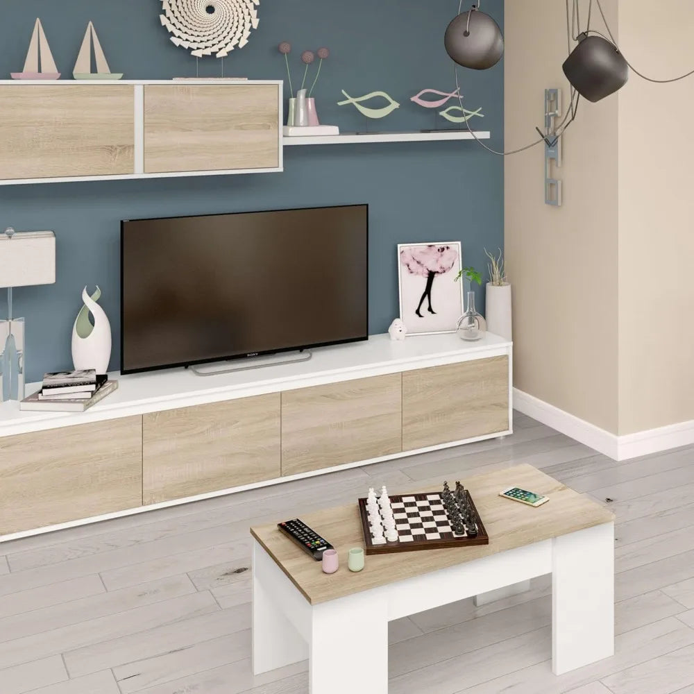 Mesa Centro Elevable, Mesita Salón o Comedor,