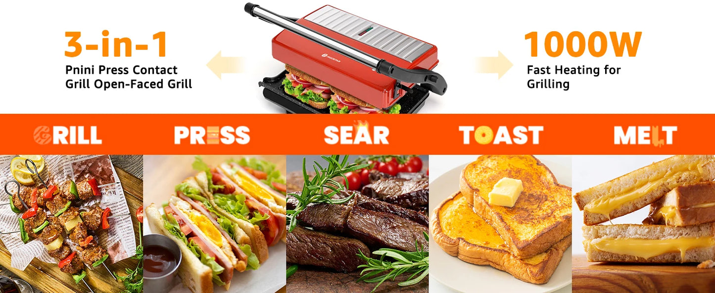 Parrilla Eléctrica, Máquina de Panini y Sandwichera,