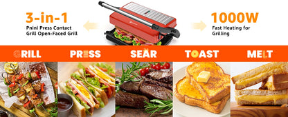 Parrilla Eléctrica, Máquina de Panini y Sandwichera,