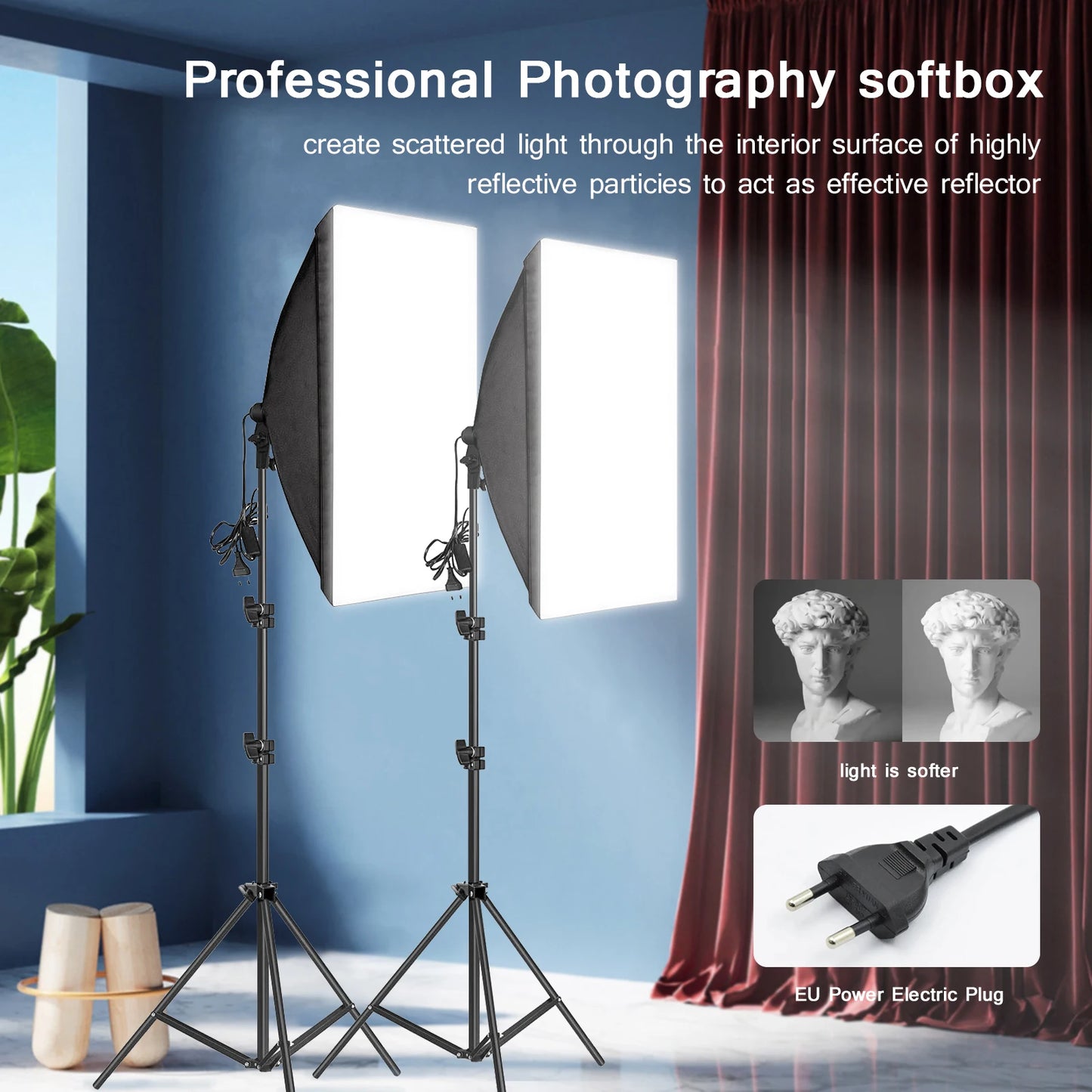 Softbox de fotografía profesional,