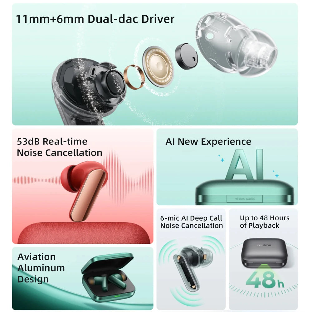 Versión Global realme Buds Air 7 Pro