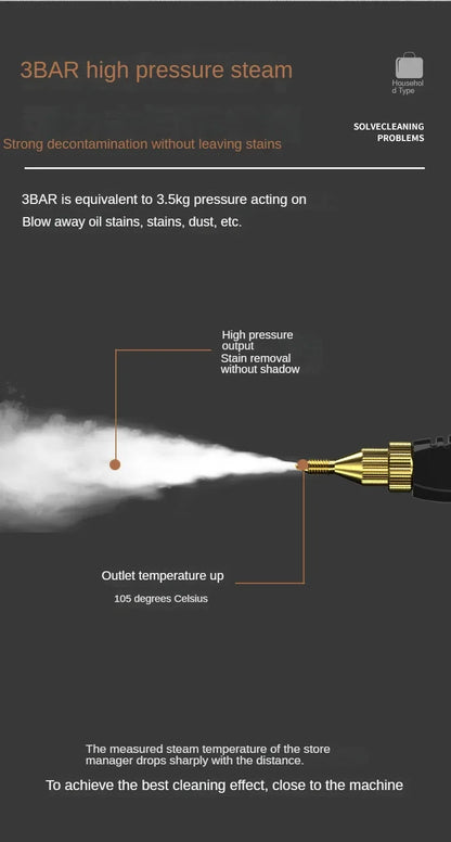 Limpiadores a vapor de mano de alta temperatura y presión de 2500W
