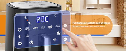 Freidora de Aire Inteligente, 7L, Pantalla LED Táctil,