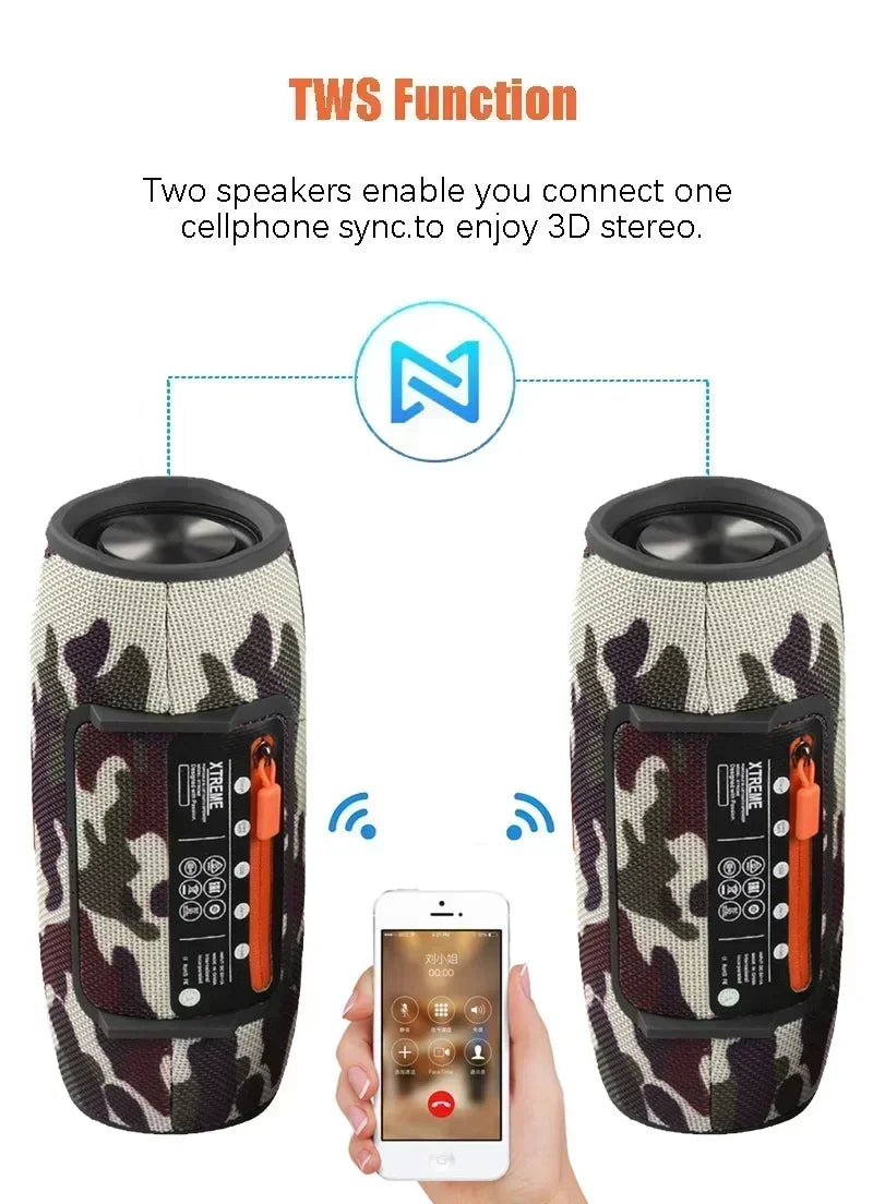 Altavoz Bluetooth TWS de 3600mAh