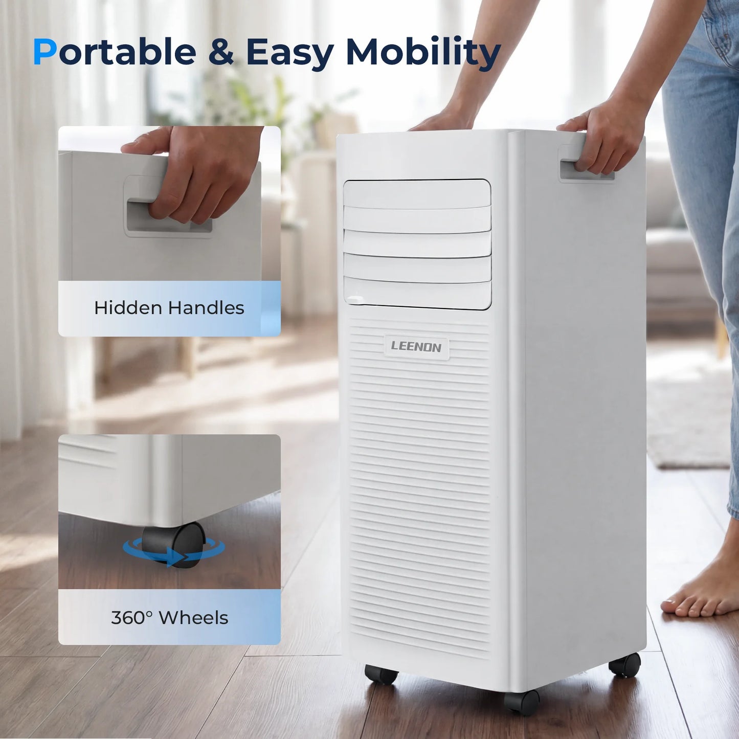 Aire Acondicionado Portátil de 9000 BTU (2.6 kW),
