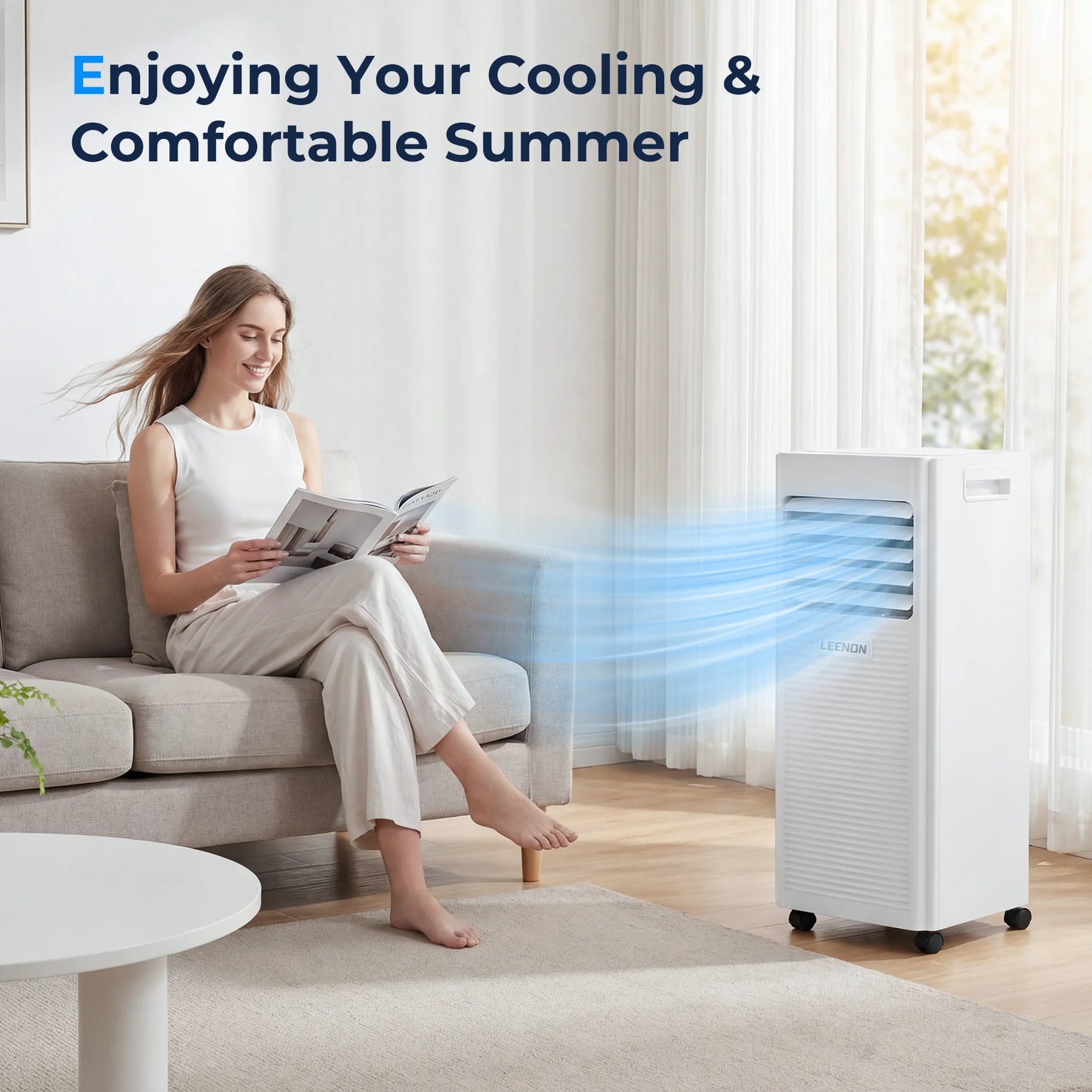Aire Acondicionado Portátil de 9000 BTU (2.6 kW),