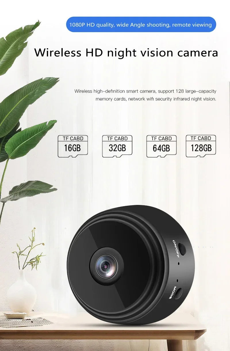 Mini Cámara de Seguridad WiFi 1080P HD