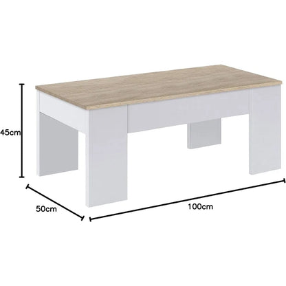 Mesa Centro Elevable, Mesita Salón o Comedor,