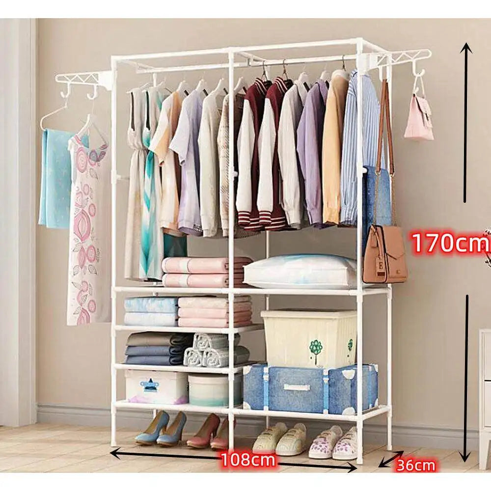 Perchero de pie y Zapatero Pared para Ropa Abrigos
