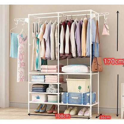 Perchero de pie y Zapatero Pared para Ropa Abrigos
