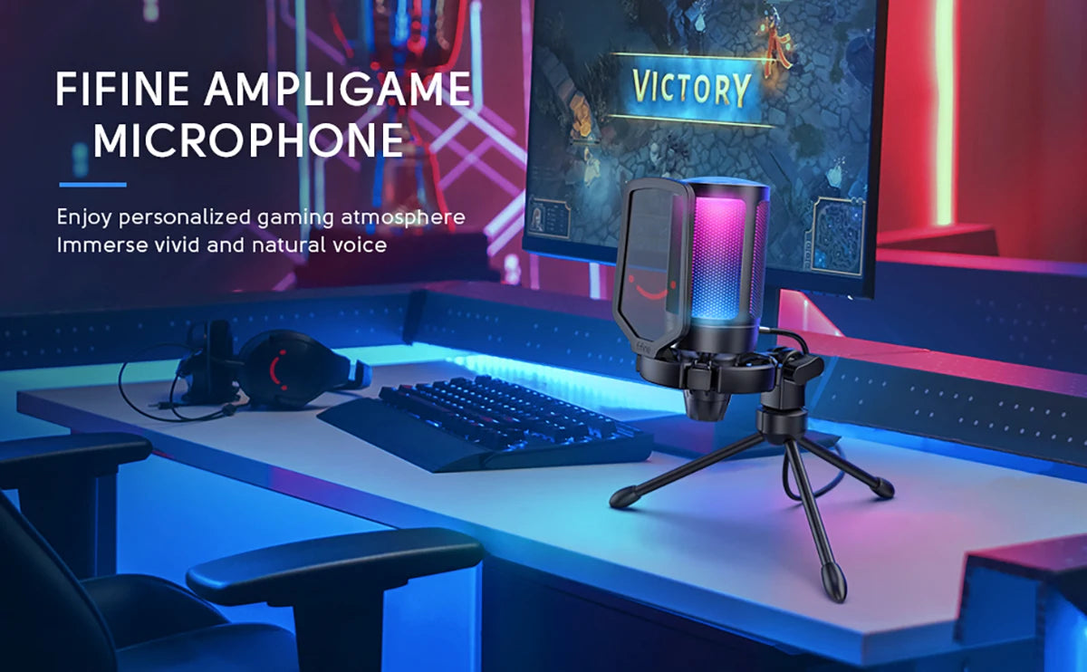 FIFINE Ampligame micrófono USB