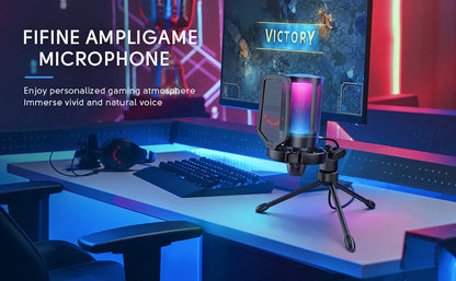 FIFINE Ampligame micrófono USB