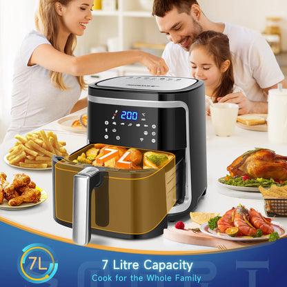 Freidora de Aire Inteligente, 7L, Pantalla LED Táctil,